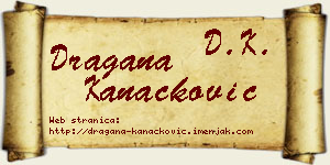 Dragana Kanačković vizit kartica
